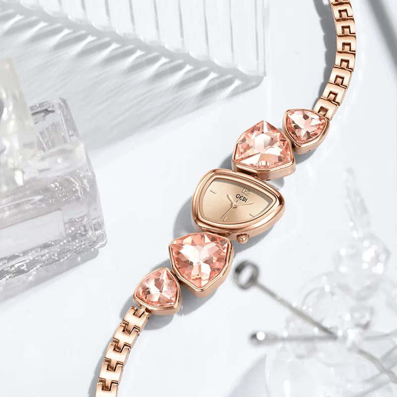Damen-Armbanduhr 2025: High Quality Women Bracelet - Top Brand Luxury Crystal Rhinestone Quartz Collection