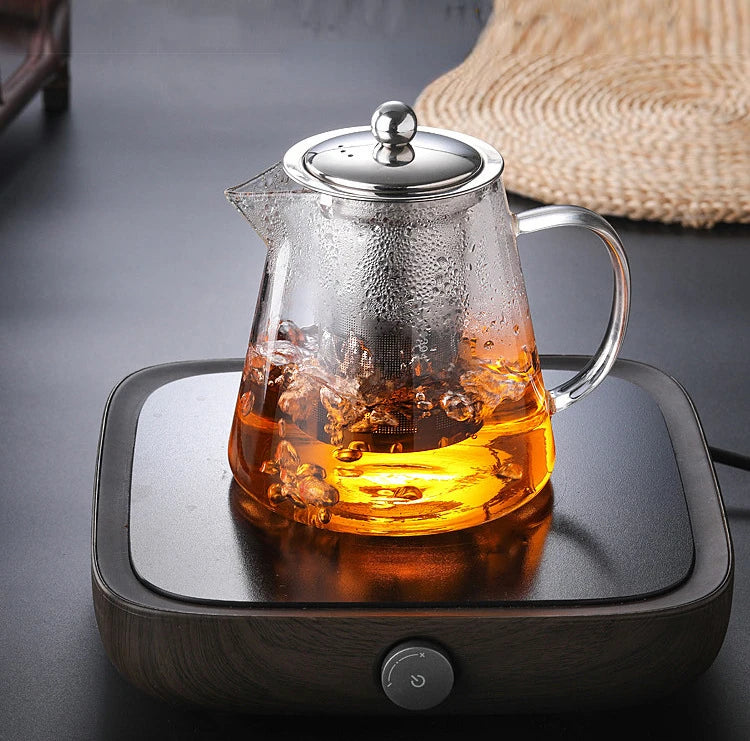 JUNBOPRO Teekanne Hitzebeständig - 850ml Borosilikat Glas