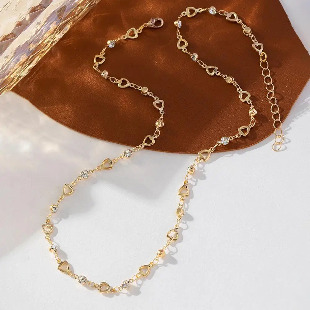 Bohemian Colorful Glass Long Y-Shaped Necklace Metal Collarbone Chain Gold Silver Color Summer Holiday Party Body Jewelry Gifts