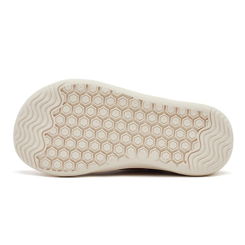 HOBIBEAR Kinder Barfuß Schuhe 2025 - Klein/Groß/Kind Weite Zehen Minimalistische Sneaker - Leichtgewicht Klettverschluss Kunstleder Schuhe