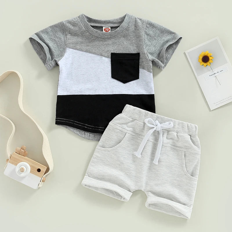 Canrulo Babyset Sommer Baumwolle Kurzarm - Gr 0-36M Elastik