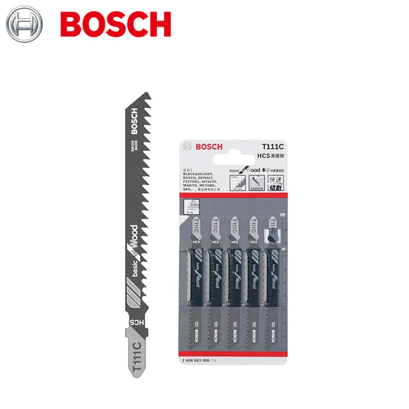 Bosch Jigsaw Blade Straight Cutting Tools Jig Saw Blade Metal Steel Wood Assorted Saw Blades Woodworking Tool Curved Saw Blade