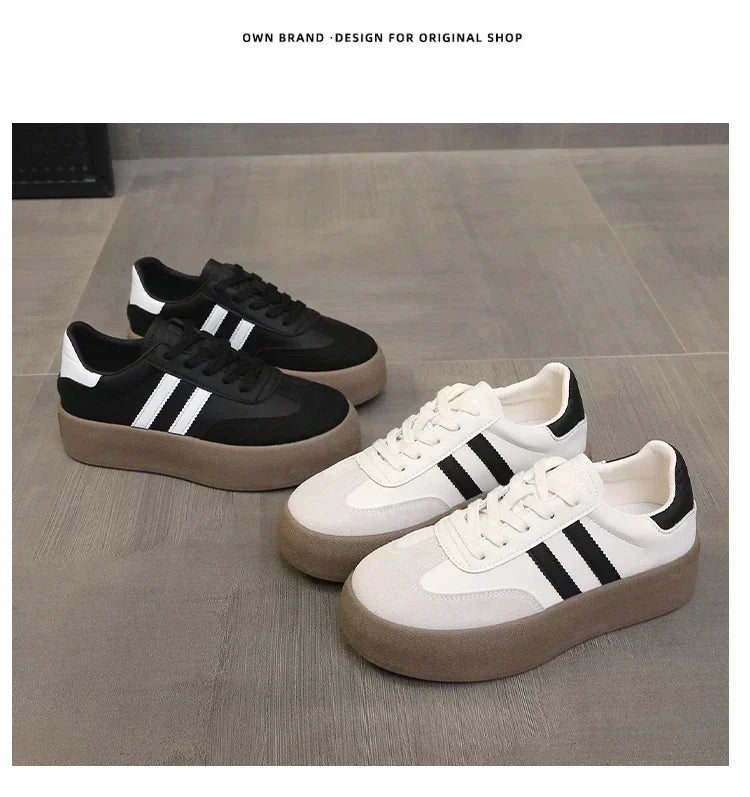 RWHK 205 Damen Sneaker Casual Plateau - 3cm Gummi PU