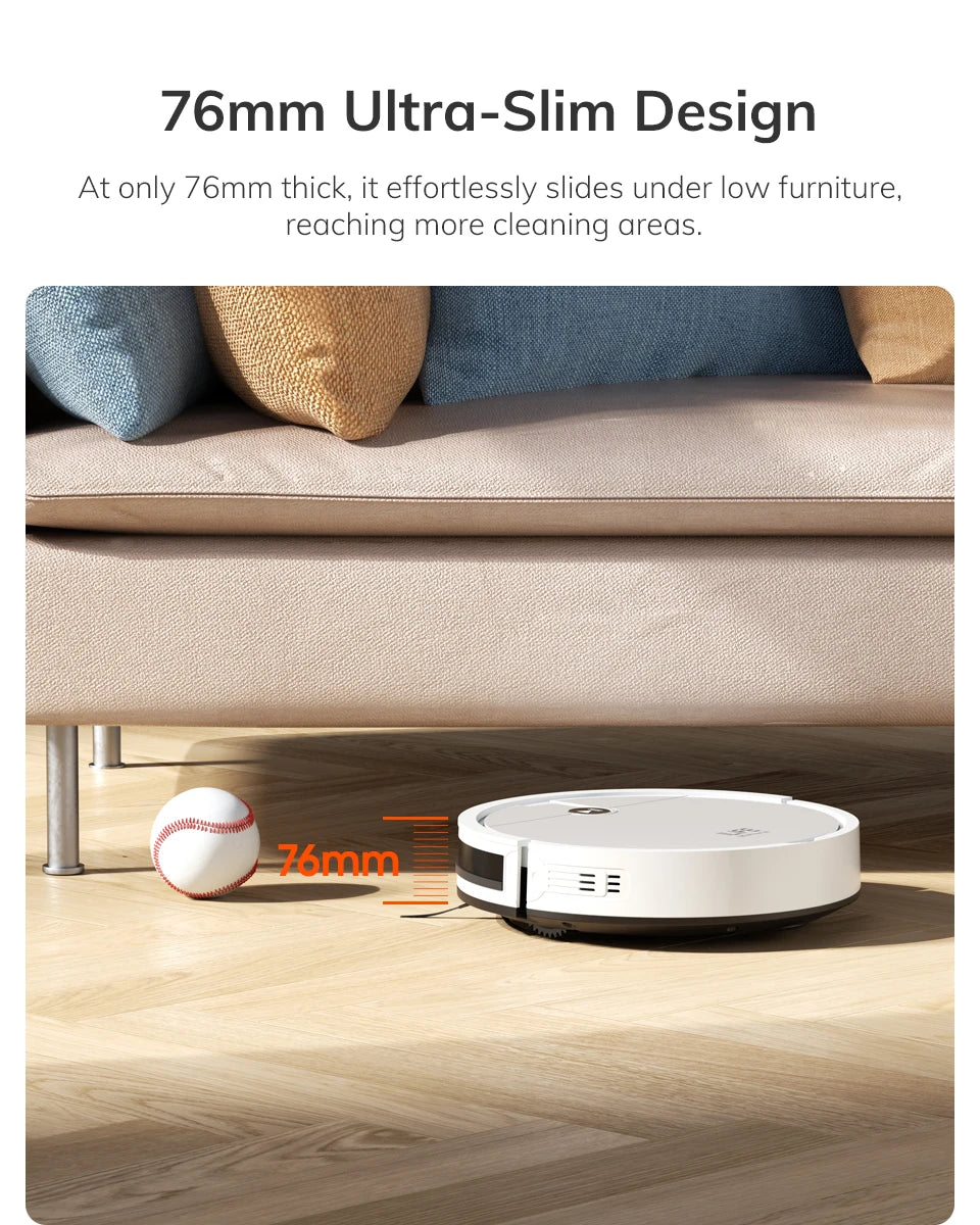 Aspirator robot ILIFE V2, autonomie de 120 de minute, aspirator robot cu autoîncărcare, subțire, silențios, ideal pentru păr de animale și podele dure