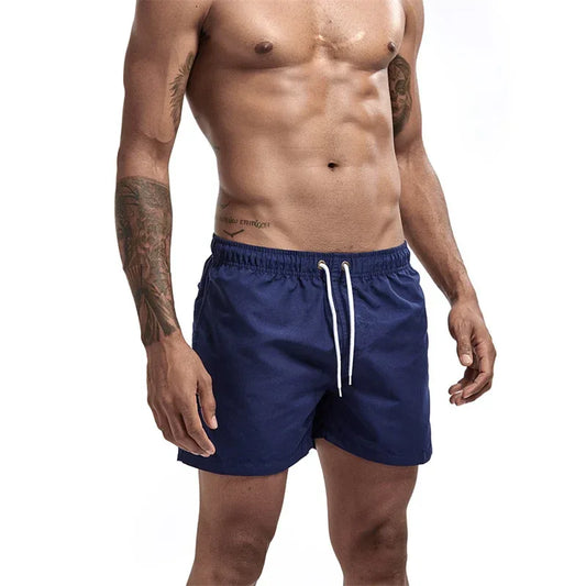Herren Schwimmhose Taschen Mesh-Futter Schnelltrocknend Casual Board Shorts - Golden Bridge Store