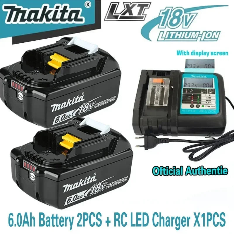 Batería Makita genuina de 18V, batería de herramientas eléctricas recargable de 6Ah, 18V makita con reemplazo de iones de litio