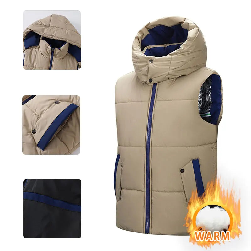 Ippolich Weste Winddicht - Kapuze, Gr. L, Polyester