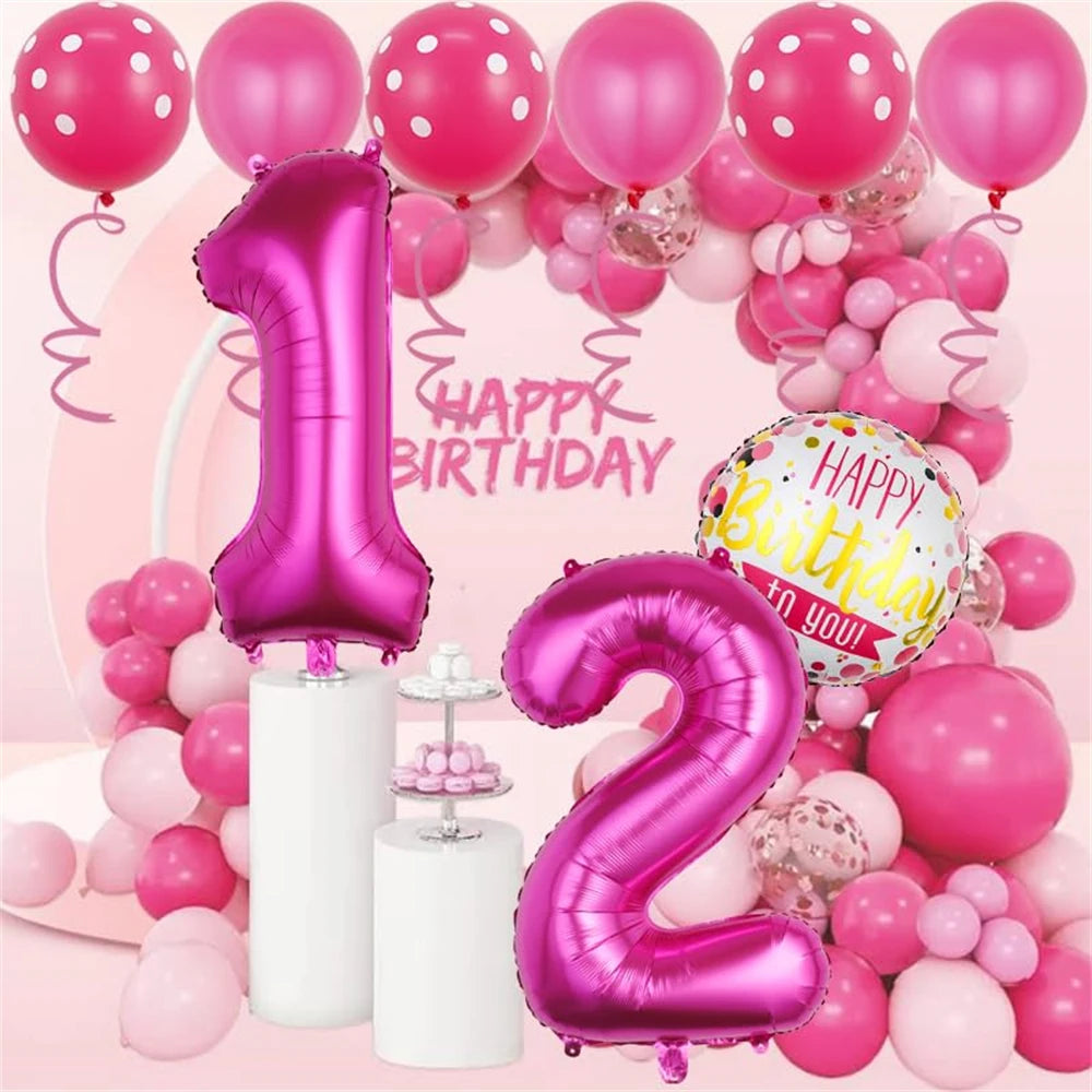 Choice Q001-HPK Zahlenballon - 32 Zoll Rosa Folie Party