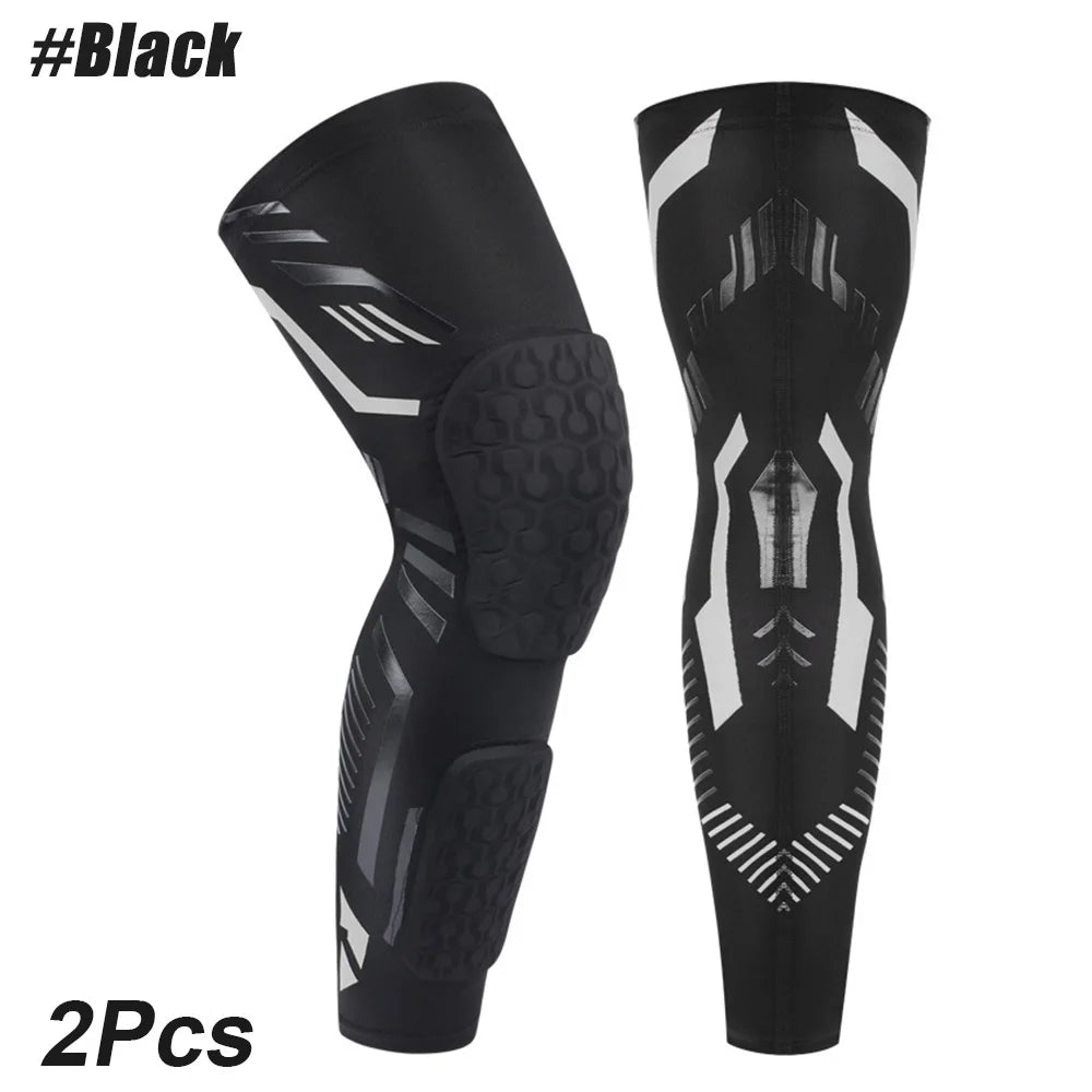 Anti-Kollision Gepolstert Knie Kompression 2025 - Lang Bein Ärmel Sports Basketball Football - Volleyball Knie Pads Schienbein Support