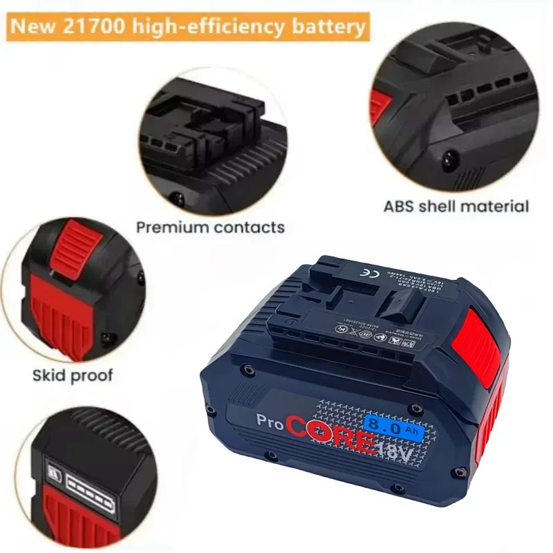 Bosch GBA18V Akku Hohe Leistung - 18V 8000mAh 900 g