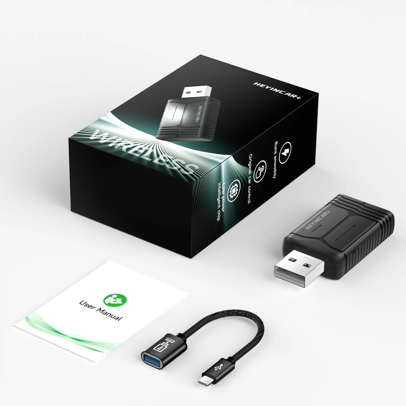 Căști wireless HEYINCAR H-Air 2 în 1 - BT5.0 cu bandă dublă 50x24x10mm