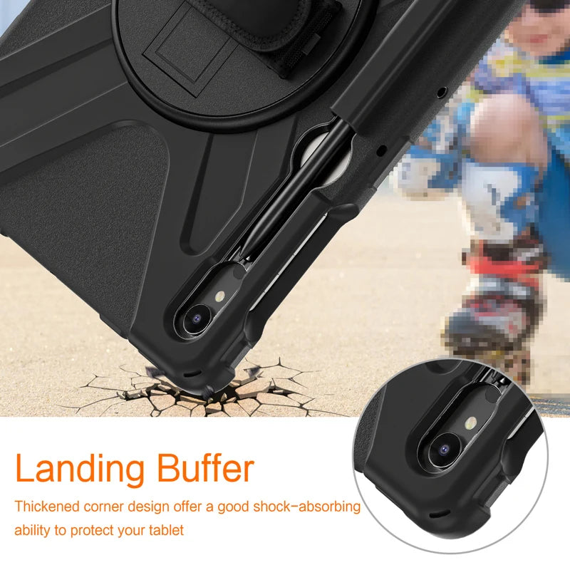 Samsung Tab Hülle stoßfest - 11"/10,9" Silikon Gurt