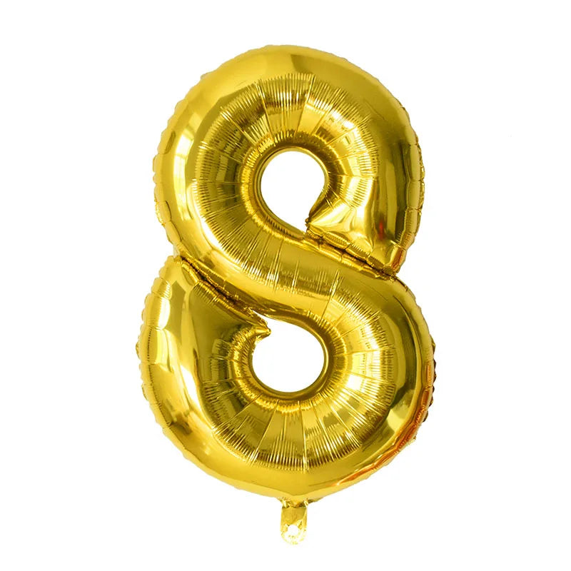 YONGSNOW 32Zoll Zahlenballon - Aluminiumfolie Rosegold