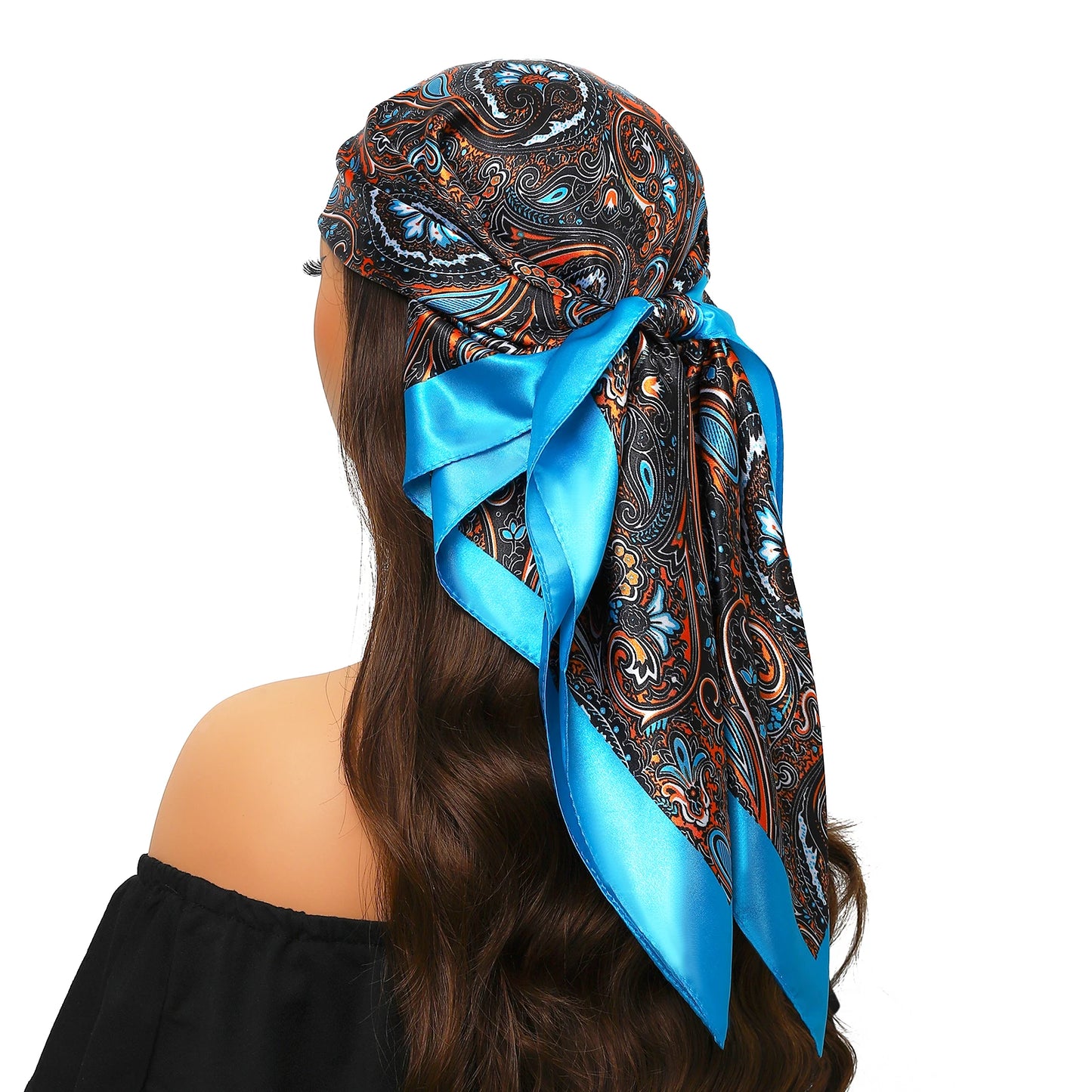 Kopf Foulard Seidenglanz - 90x90 cm Polyester weich