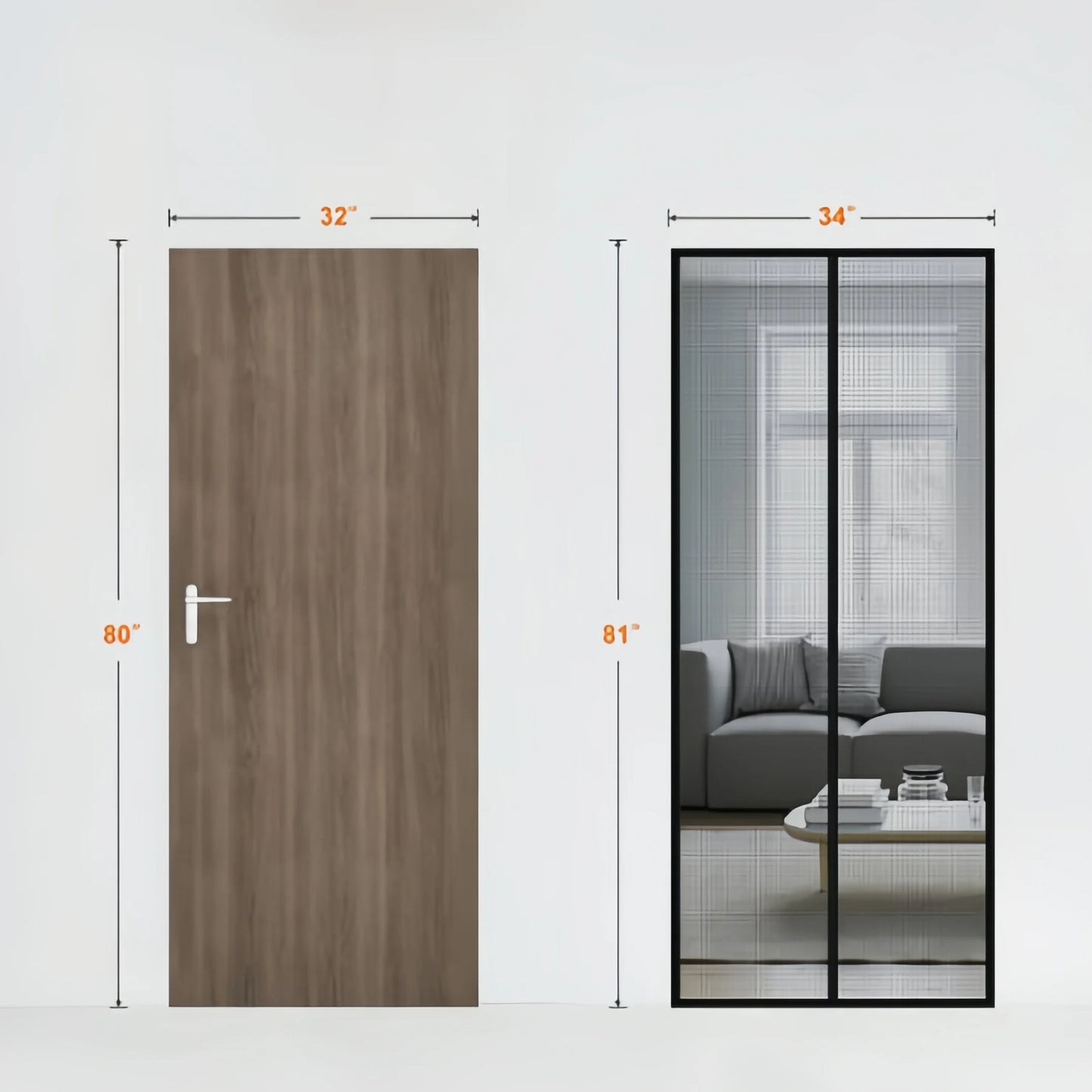 Magnetic Screen Door Retractable Mesh Doors Pet Net Patio Hands Free Magic Closure Mosquito Curtain Heavy Duty Kid Friendly