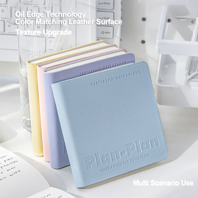 1PC Square Soft Leather Car Cable Notebook