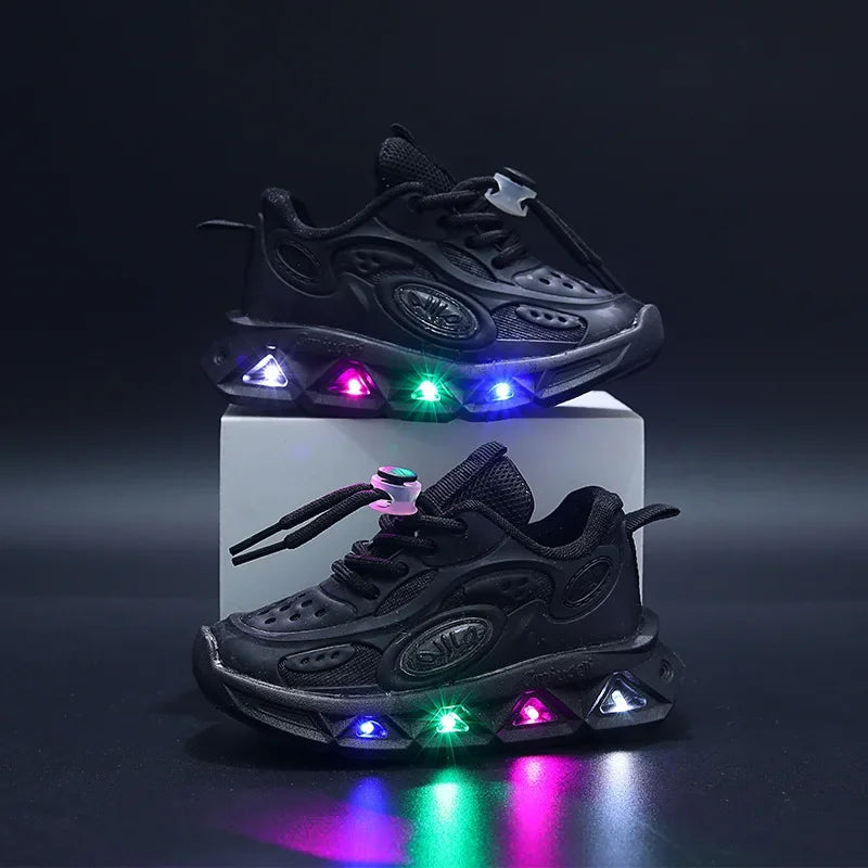 Baby Schuhe 2025 - Frühling Herbst Leuchtende Sneaker - Jungen Mädchen LED Schuhe Weiche Sohle 7-13J