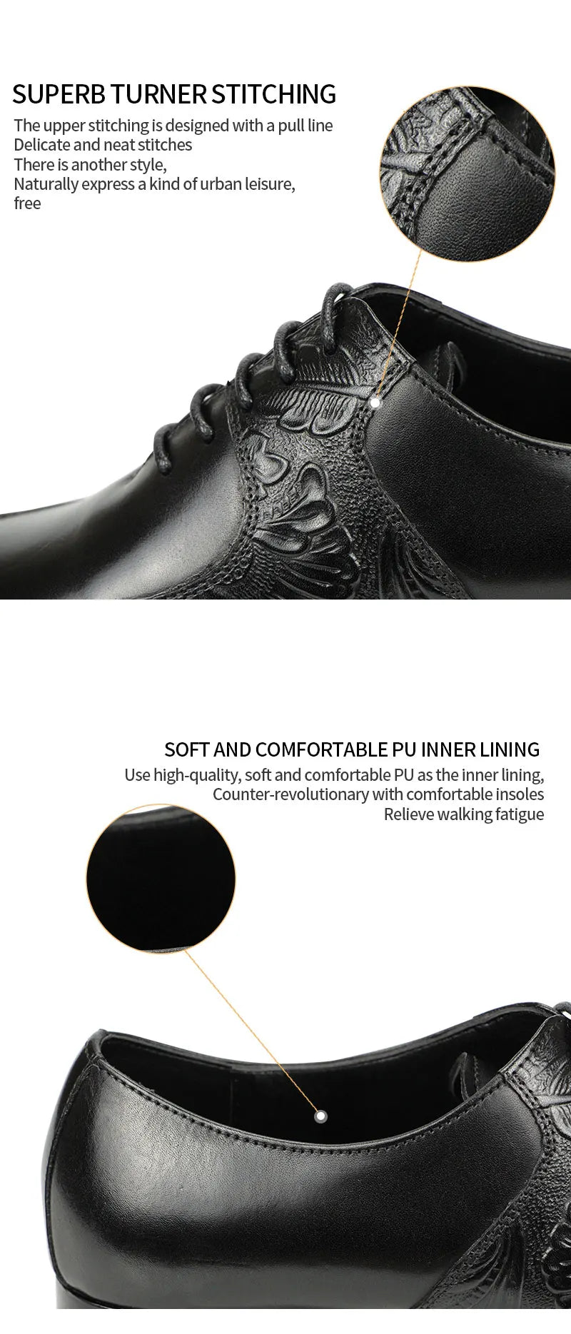 Herren-Schuhe 2025: Elegant-Black Cow-Leather - Business Dress Collection