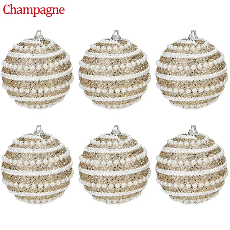 Choice Christbaumkugel Schaum Bruchsicher - Durchmesser 8 cm Weiß Rot