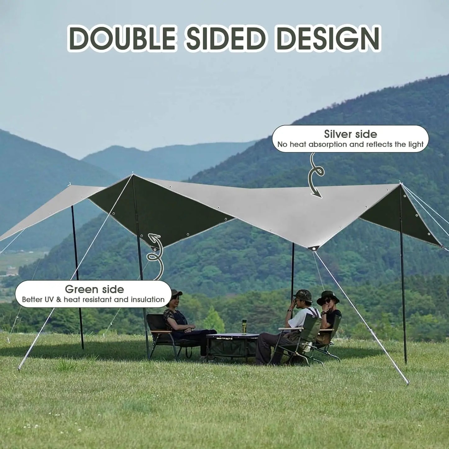 Tarpaulin Waterproof Fabric Tarpaulin 180 g/m² PE Tarpaulin UV Resistant Weatherproof for Garden Furniture Pool Wood Car Boat