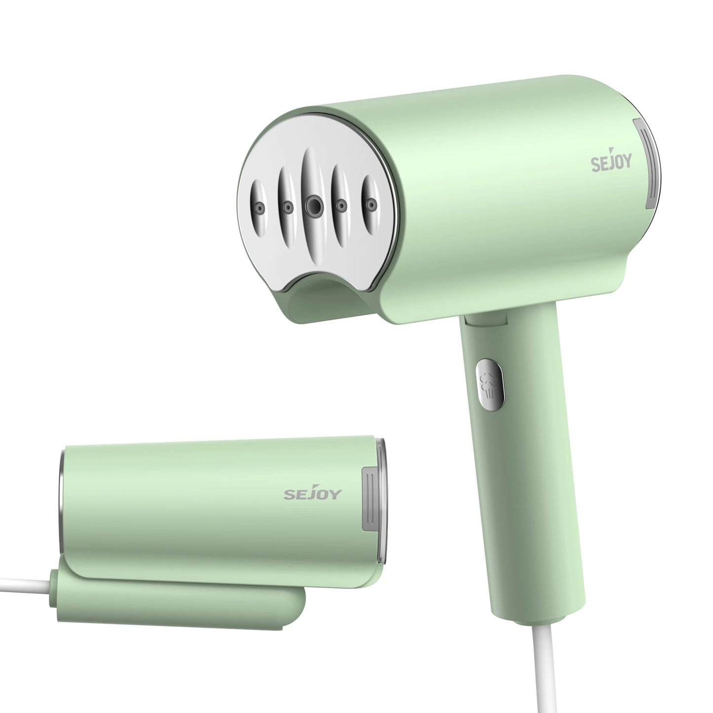 Sejoy Przenośna parownica do ubrań – 150 ml ręczna parownica do tkanin, szybkie nagrzewanie, żelazko parowe o mocy 1000 W do domu i podróży