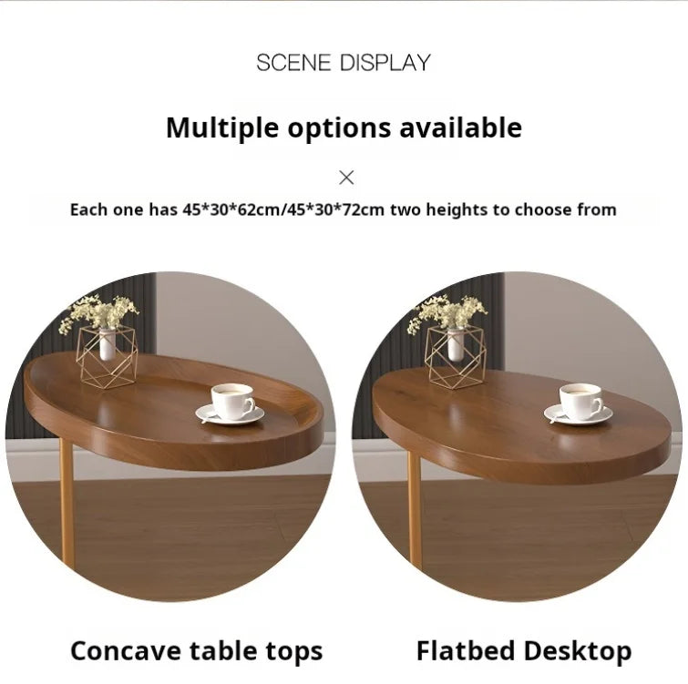 Home Small Apartment Mini Side Table Movable Coffee Table Livingroom Sofa Corner Storage Rack Minimalist Lightluxury Furniture