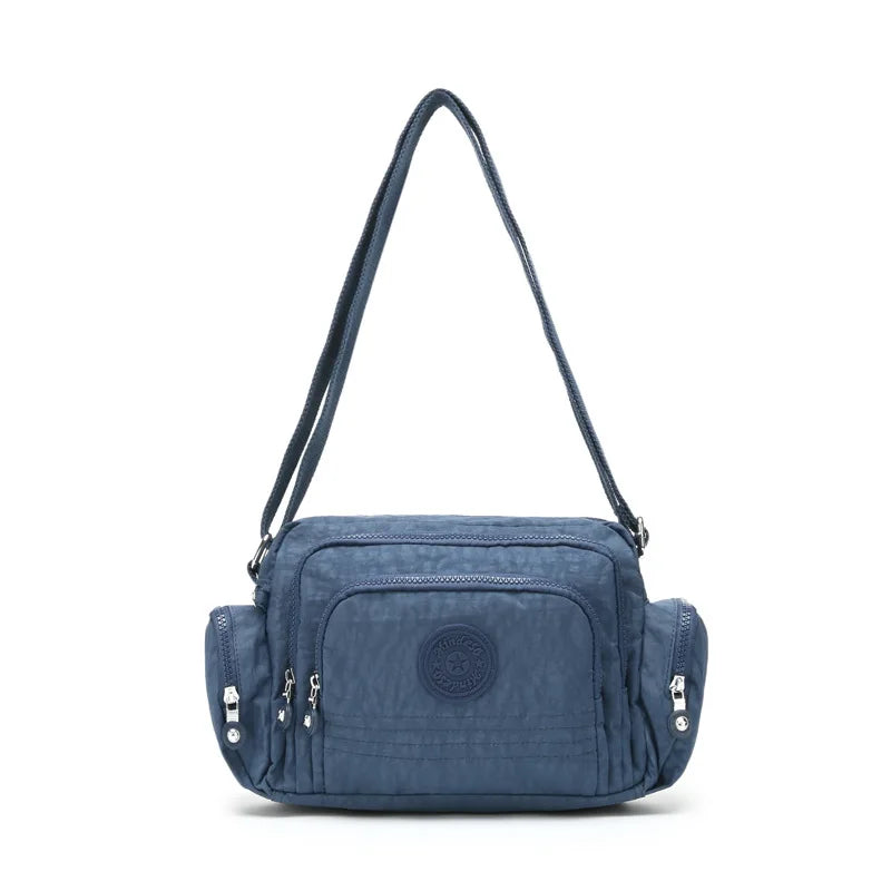 Waterproof Crossbody Bag for Women - Stylish Multi-Pocket Casual Shoulder Bag for Travel - Lightweight Canvas Messenger Bag