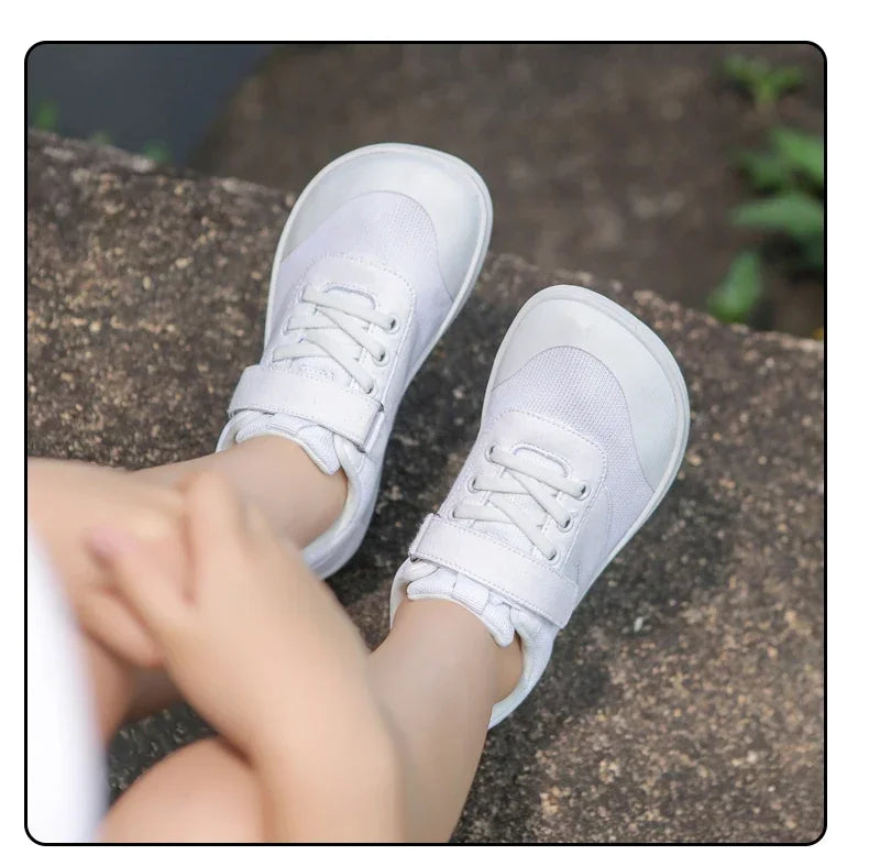 Kinder Weite Barfuß Schuhe - Minimalistische Jungen Mädchen Sneaker - Leichtgewicht Rutschfest Kinder Walking Schuhe Casual Skate Flats