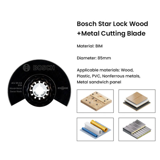 Bosch Starlock Oscillating Segment Saw Blade ACZ 85 EB Multi Material Multitool Professional Saw Blade for GOP12V-28 GOP185-Li
