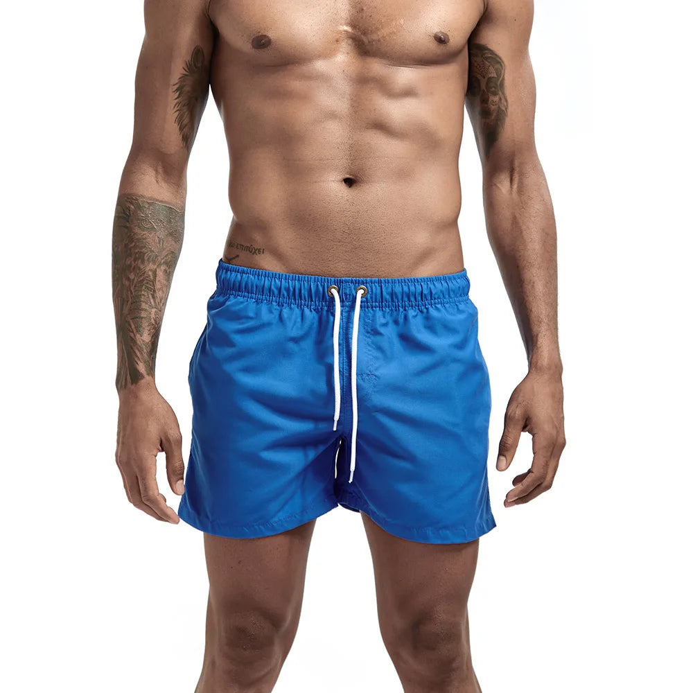 Männer Quick Dry Board Shorts - Schnelltrocknende Badehose Schwimmen Trunks Atmungsaktiv Kordelzug Taschen Surfing Beach