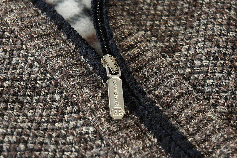 King Billion KB Warme Ärmellose Strickweste Rollkragen - Reißverschluss, Größe XL, Material Strick