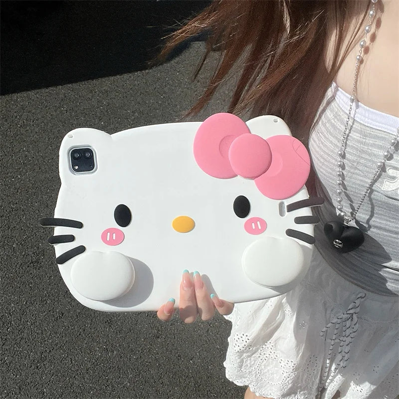 Husă din silicon MINISOM Hello Kitty - rezistentă la șocuri pentru iPad 10.9/11