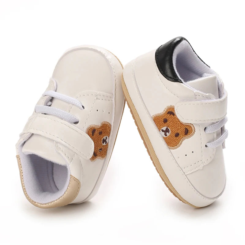 VALENSINA Panda Babyschuhe Anti Rutsch - 0-18 Monate Klett