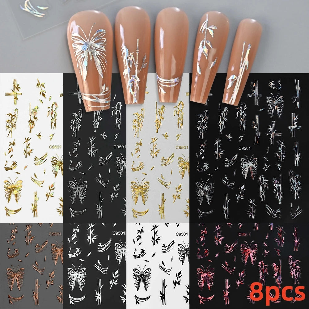 Fluturi Holo Y2K MAFANAILS - 12 Autoadezive