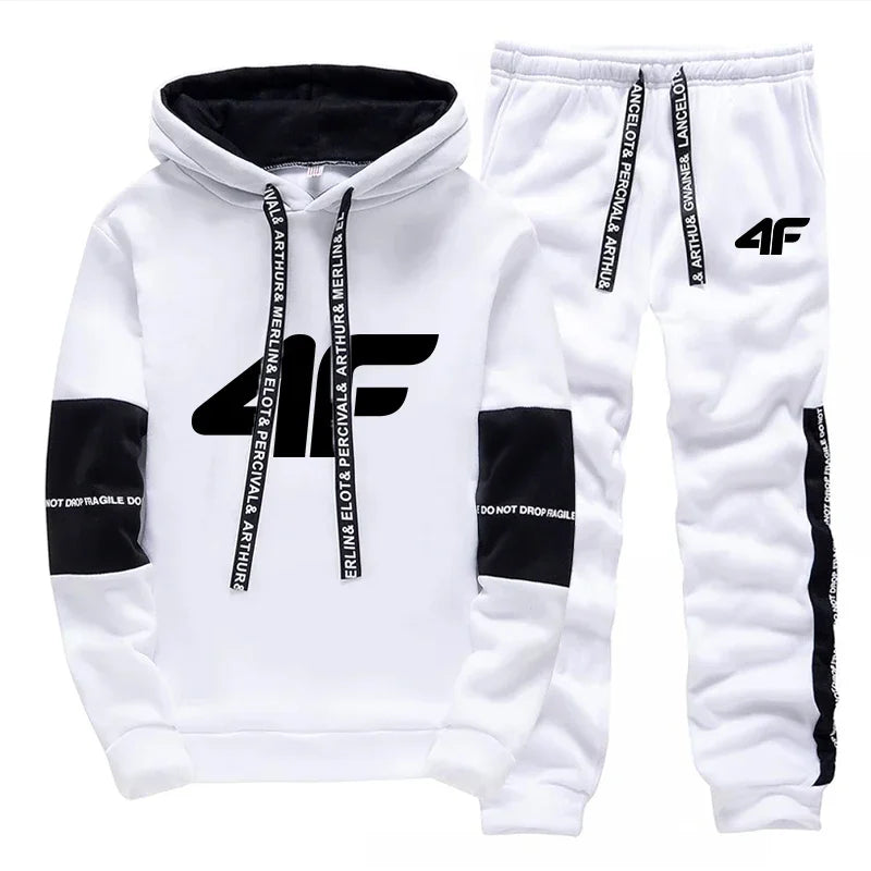VIPOL Kapuzen-Trainingsanzug Komfort - Polyester M L