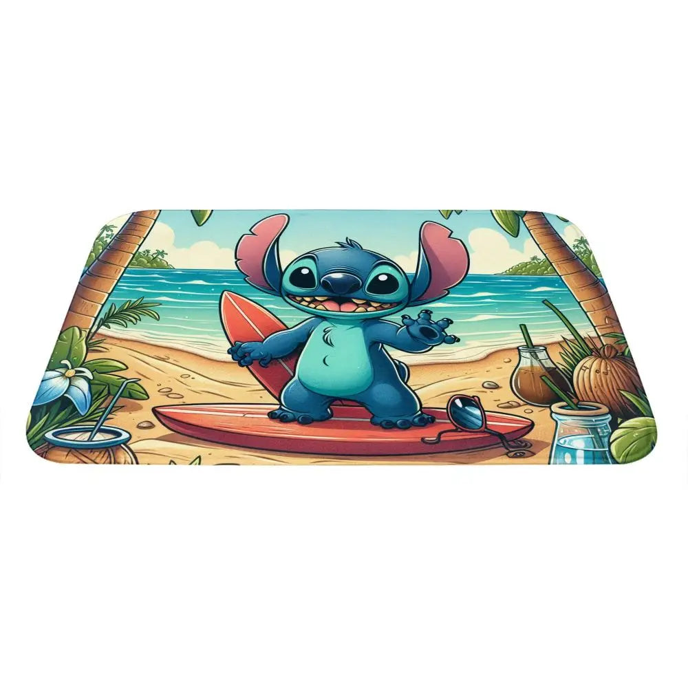 Custom Cartoon Stitch Floor Door Kitchen Bathroom Mat Anti-Slip Outdoor Doormat Bedroom Balcony Entrance Rug Carpet Footpad