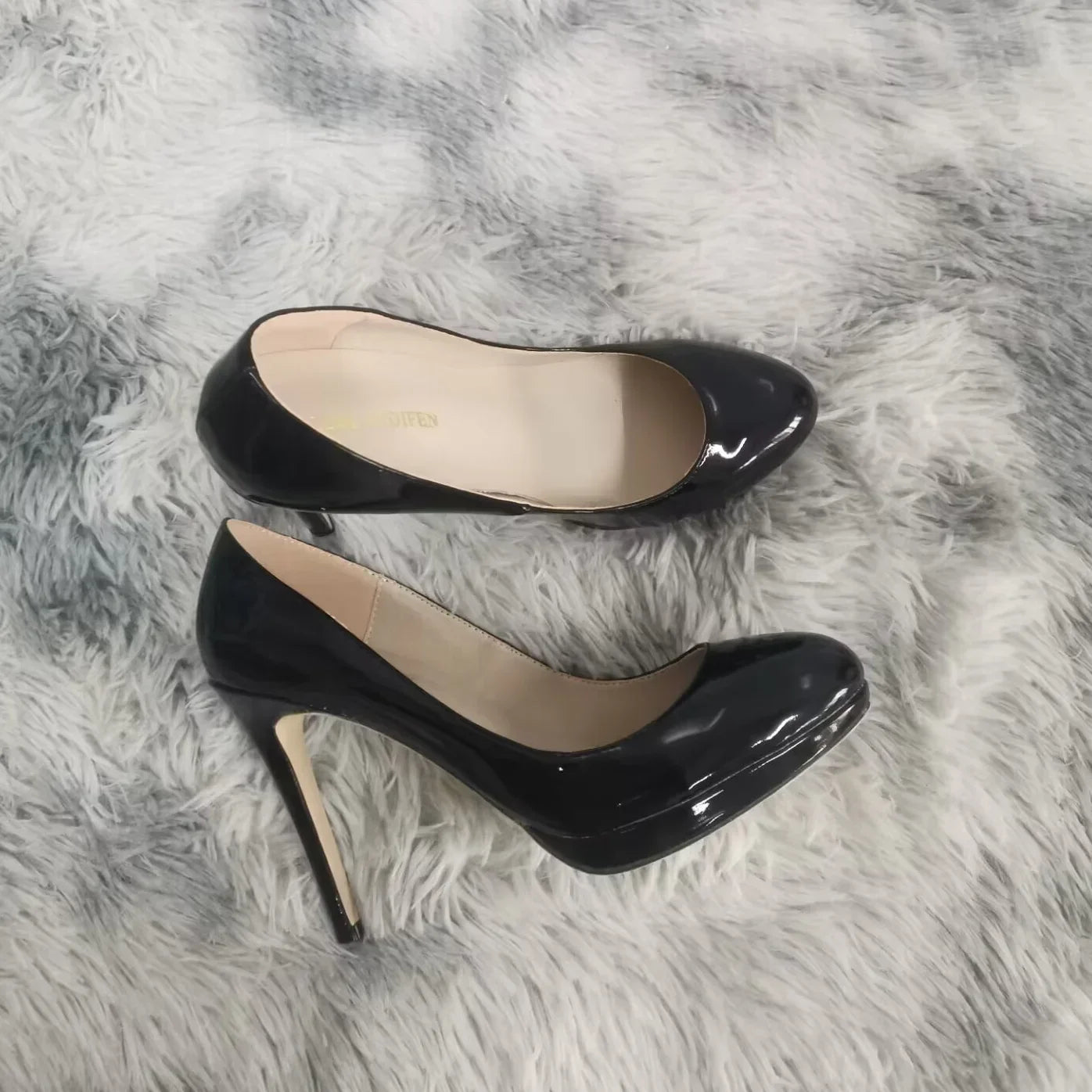 Women Stilettos Elegant Platfrom Pumps elegant 11cm Round Toe High Heels Shallow Lady Office Party Wedding Shoes Large Size 43