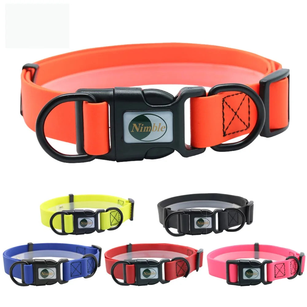 Wodondog Neues Hochwertiges Haustier Hund Halsband 2025: PVC Wasserdicht Anti Schmutzig - Katzen Halsband Einfach Reinigen Große Kleine Hunde Welpen S/M/L