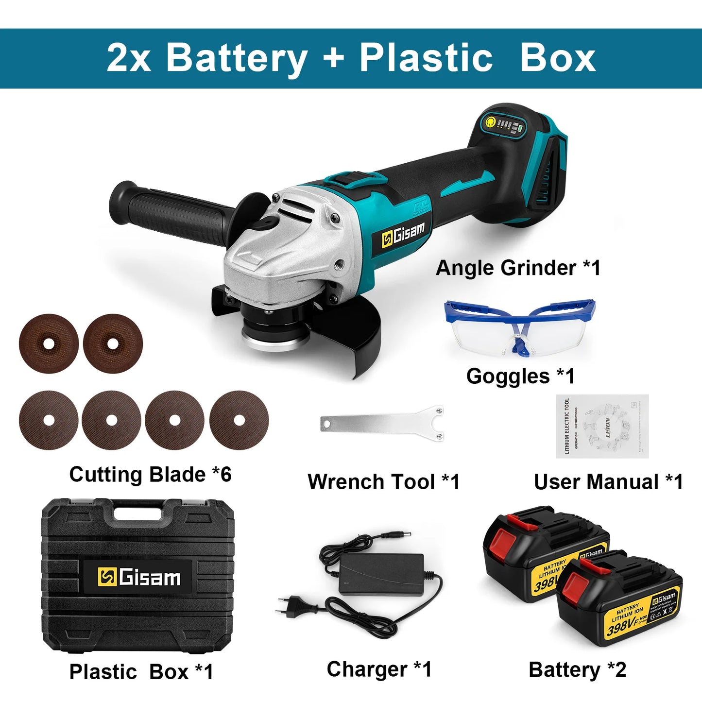 Winkelschleifer 2025: Gisam 125mm 4-Gang Brushless - Cordless Grinding Polishing Makita 18V Power Tools Collection