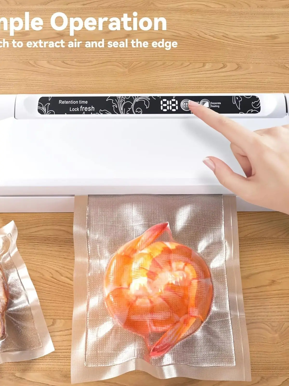 Vacuum Sealer,Fully Automatic Wet Dry Dual Purpose Food Vacuum Sealer Machine, With 20 Vacuum Sealed Bags
