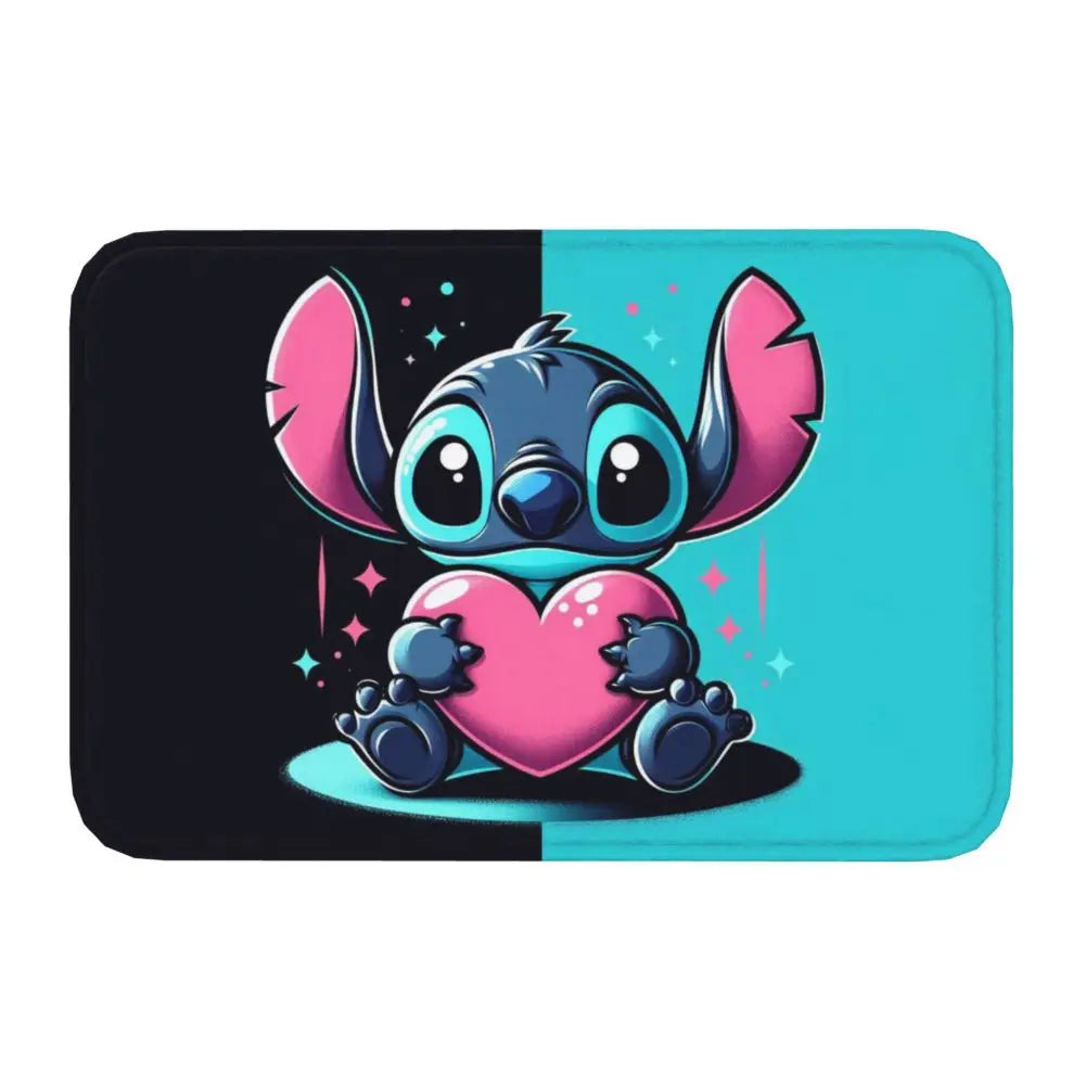 Custom Cartoon Stitch Floor Door Kitchen Bathroom Mat Anti-Slip Outdoor Doormat Bedroom Balcony Entrance Rug Carpet Footpad