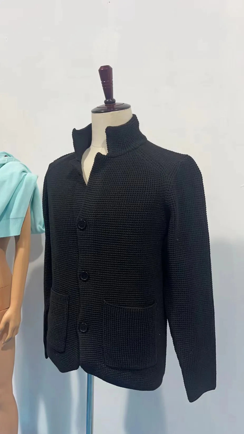 mandylandy Cardigan Stehkragen Slim Fit - Größe M Polyester