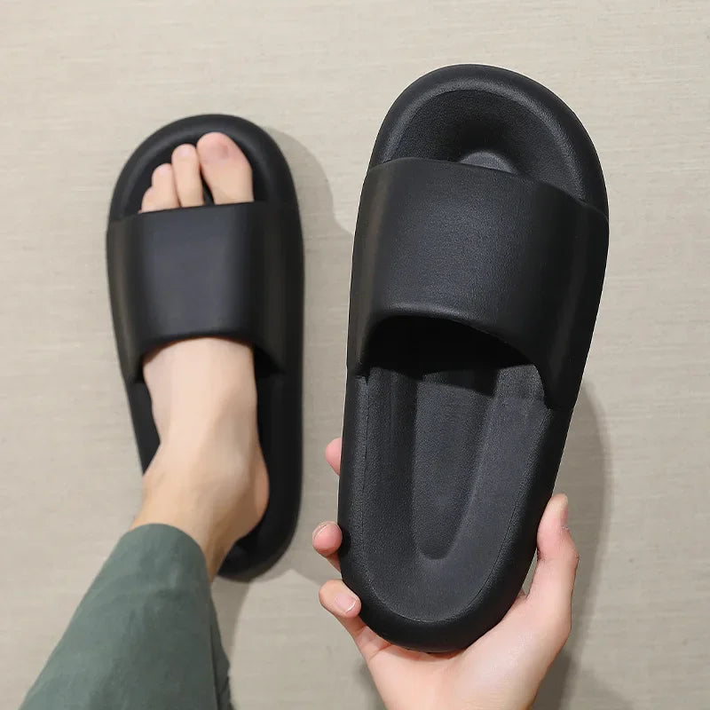 New Soft EVA Slippers Couples Home Slipper Outdoor Beach Summer Sandals Bath Men Flip Flops Non-Slip Women Thick Sole Shoes