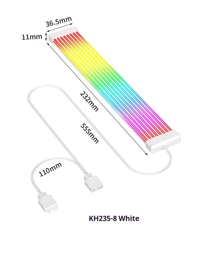 LED-Strip 2025: Coolcirc ARGB LED Light Strip Bar 8/24-PIN Motherboard Power Extension Cable Flexible DIY Collection