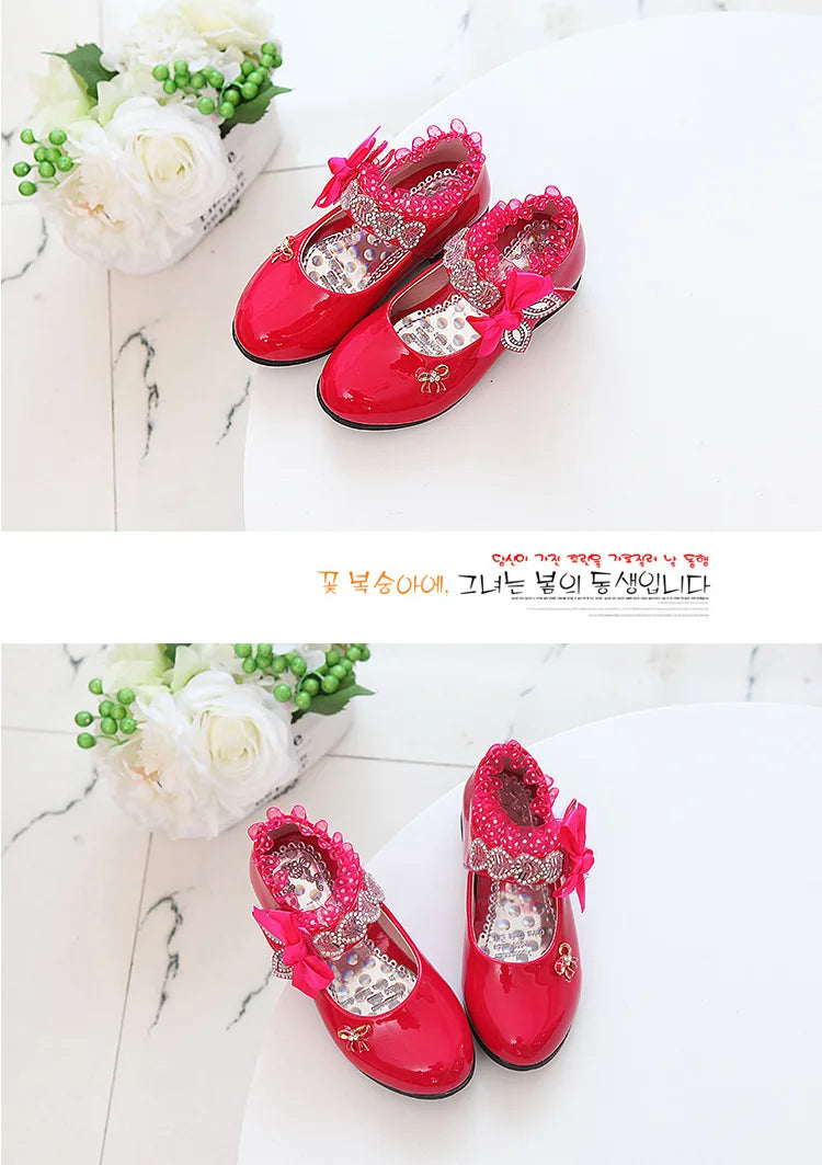 Mädchen Prinzessin Schuhe 2025 - Frühling Mode Lackleder Hochzeitsschuhe - Weiße Mary Janes Tanzschuhe Fee Dame