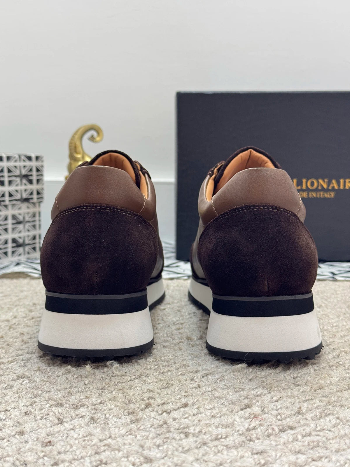 BLSK CPRT Slip On Sneaker Stickerei Design - Größe 39-45, Rindsleder Innenfutter, Gummisohle