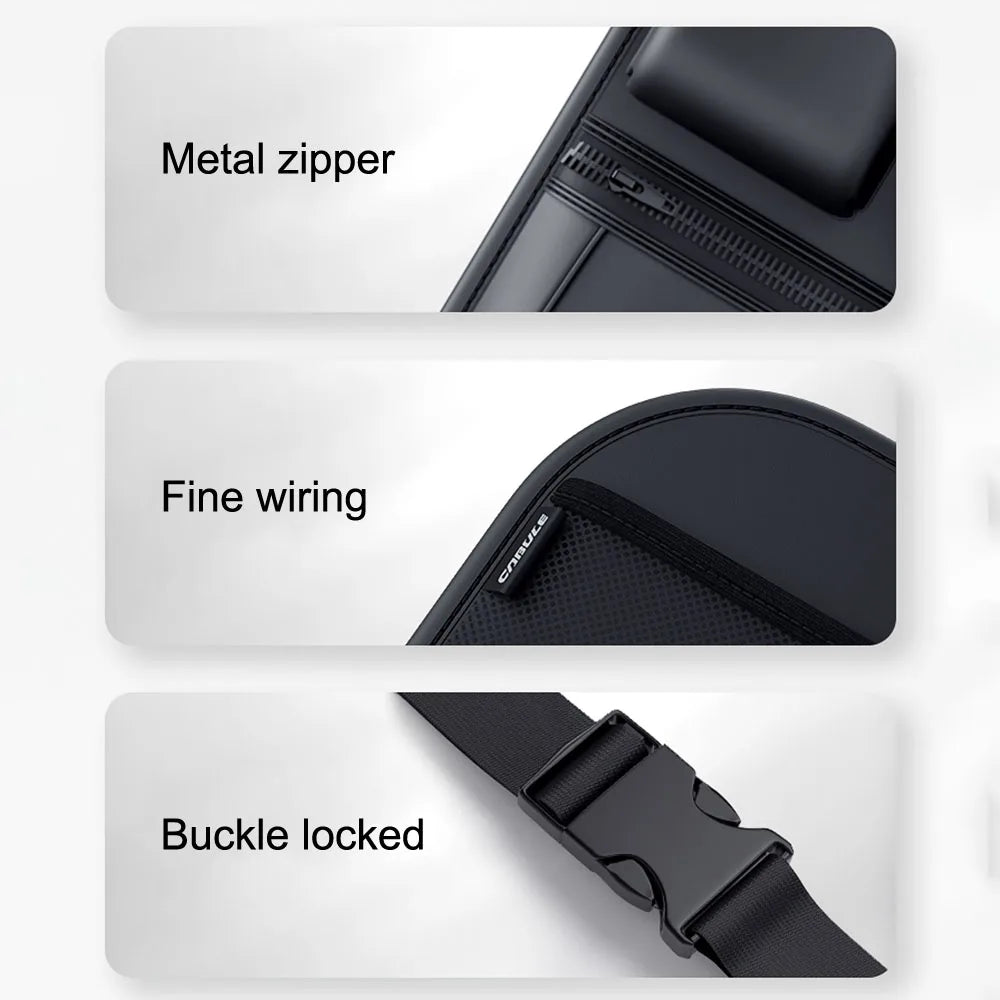 Suport pentru pahare anti-kick pad, geantă de depozitare pentru spătarul scaunului auto, organizator pentru bancheta din spate auto, modernizat cu 6 buzunare și cârlig, suport pentru șervețele