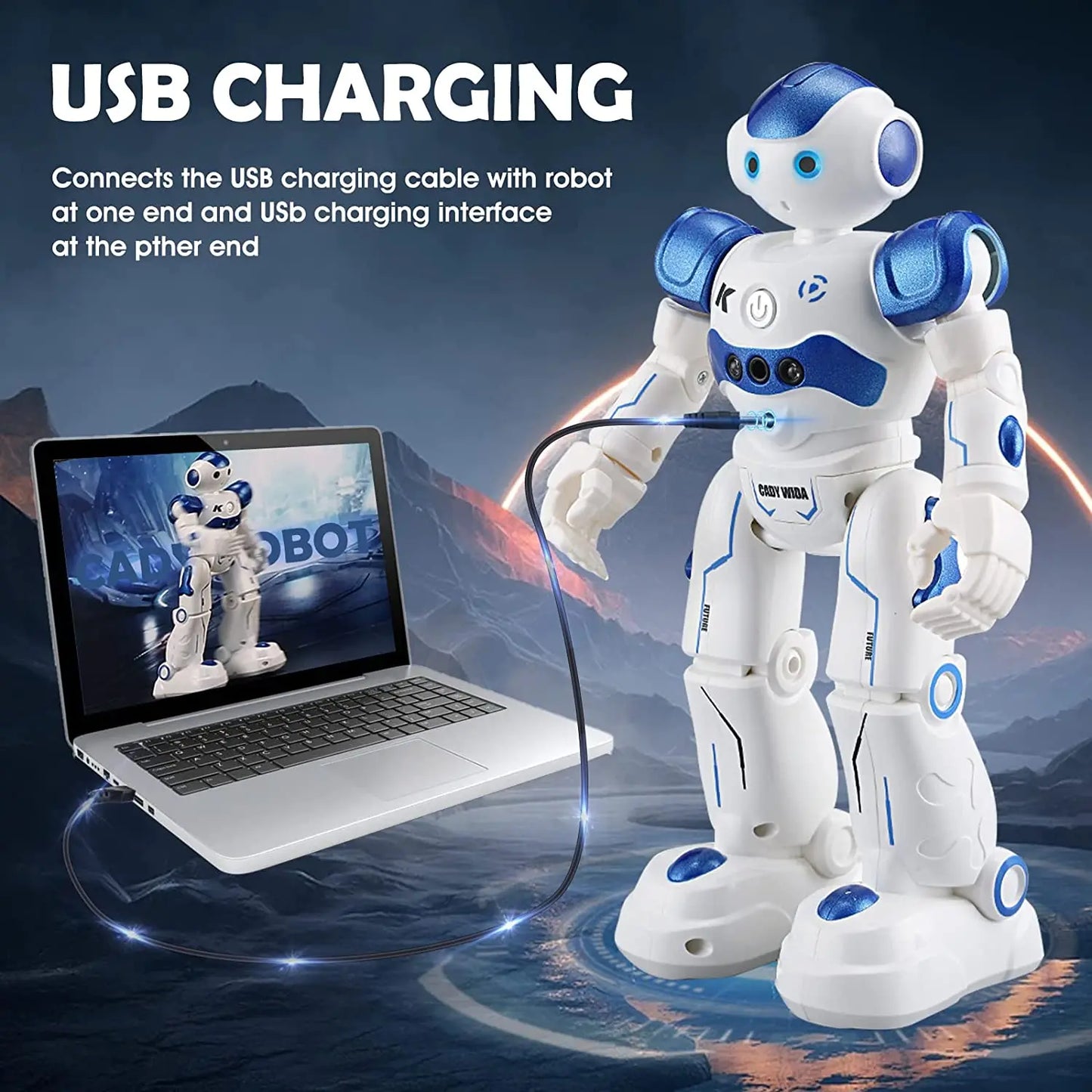 RC Robot Toy Kids Intelligence Gesture Sensing Remote Control Robots Program for Kids Aged 3 4 5 6 7 Boys Girls Birthday Gift