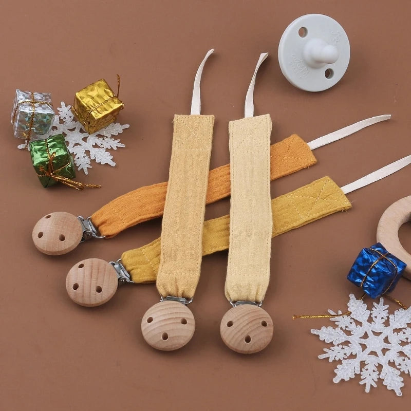 Schnuller-Clips 2025: Soft-Cotton Pacifier-Chain - Baby Shower Collection