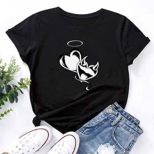 Female T-shirts Spring Summer Women Casual Shirt Urban Trend Short Sleeved Streetwear Home Outdoor Comfortable Tees
